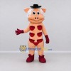 Custom Peach and Red Pig Character with a Hat Mascot Costume Adult Full Body Suit for Theme Parties Custom Peach and Red Pig Character with a Hat Mascot Costume Adult Full Body Suit for Theme Parties