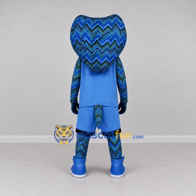 Custom Blue and Black Cobra in Sportswear Mascot Costume Adult Full Body Suit for Sports Events Custom Blue and Black Cobra in Sportswear Mascot Costume Adult Full Body Suit for Sports Events