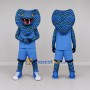 Custom Blue and Black Cobra in Sportswear Mascot Costume Adult Full Body Suit for Sports Events