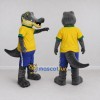 Custom Gray and Yellow Crocodile in Sportswear Mascot Costume Adult Full Body Suit for Sports Events Custom Gray and Yellow Crocodile in Sportswear Mascot Costume Adult Full Body Suit for Sports Events