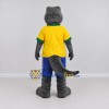 Custom Gray and Yellow Crocodile in Sportswear Mascot Costume Adult Full Body Suit for Sports Events Custom Gray and Yellow Crocodile in Sportswear Mascot Costume Adult Full Body Suit for Sports Events