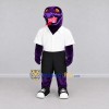 Custom Purple and White Snake in Sportswear Mascot Costume Adult Full Body Suit for Sports Events