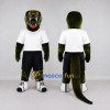 Custom Dark Green and White Snake in Sportswear Mascot Costume Adult Full Body Suit for Sports Events Custom Dark Green and White Snake in Sportswear Mascot Costume Adult Full Body Suit for Sports Events