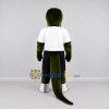 Custom Dark Green and White Snake in Sportswear Mascot Costume Adult Full Body Suit for Sports Events Custom Dark Green and White Snake in Sportswear Mascot Costume Adult Full Body Suit for Sports Events