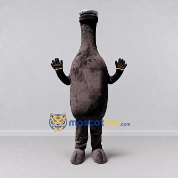 Custom Dark Brown Bottle Character Mascot Costume Adult Full Body Suit for Community Events Custom Dark Brown Bottle Character Mascot Costume Adult Full Body Suit for Community Events