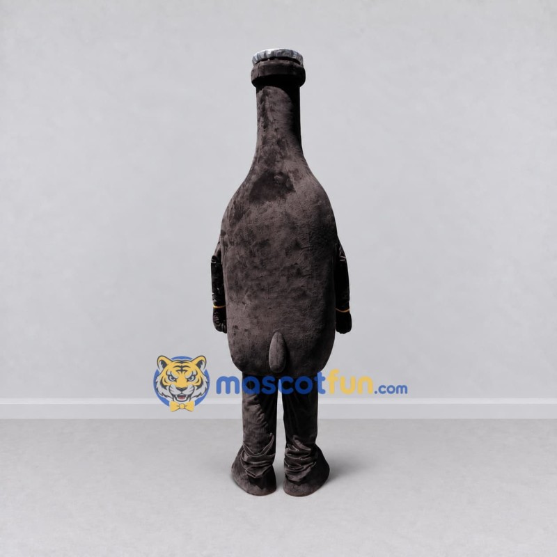 Custom Dark Brown Bottle Character Mascot Costume Adult Full Body Suit for Community Events