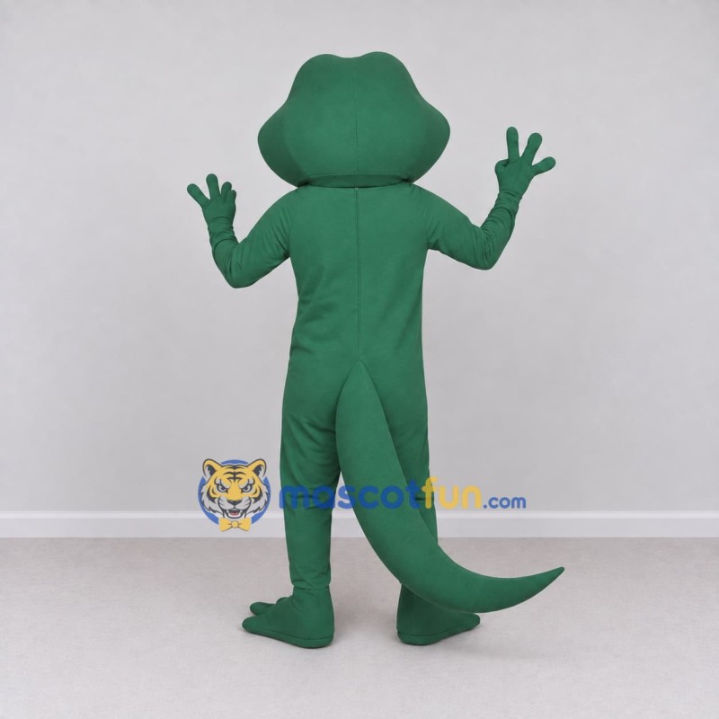 Custom Dark Green Frog-Like Fantasy Creature Mascot Costume Adult Full Body Suit for Theme Parties