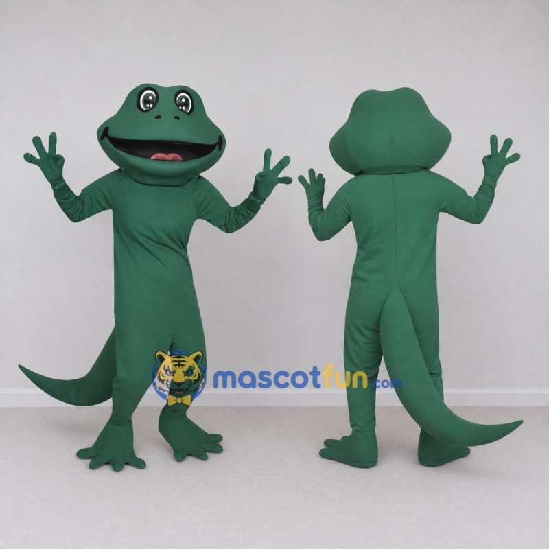 Custom Dark Green Frog-Like Fantasy Creature Mascot Costume Adult Full Body Suit for Theme Parties