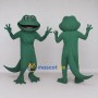 Custom Dark Green Frog-Like Fantasy Creature Mascot Costume Adult Full Body Suit for Theme Parties