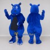 Custom Blue and Black Hippo Character Mascot Costume Adult Full Body Suit for School Events Custom Blue and Black Hippo Character Mascot Costume Adult Full Body Suit for School Events