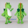Custom Green and Orange Winged Dragon Character Mascot Costume Adult Full Body Suit for Theme Parties