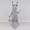 Custom Gray and White Slug Character with Sunglasses Mascot Costume Adult Full Body Suit for Garden Events Custom Gray and White Slug Character with Sunglasses Mascot Costume Adult Full Body Suit for Garden Events