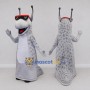 Custom Gray and White Slug Character with Sunglasses Mascot Costume Adult Full Body Suit for Garden Events