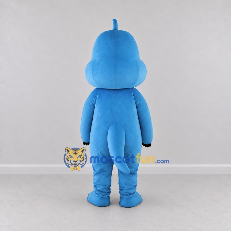 Custom Blue and White Dinosaur Character Mascot Costume Adult Full Body Suit for Dinosaur Events Custom Blue and White Dinosaur Character Mascot Costume Adult Full Body Suit for Dinosaur Events