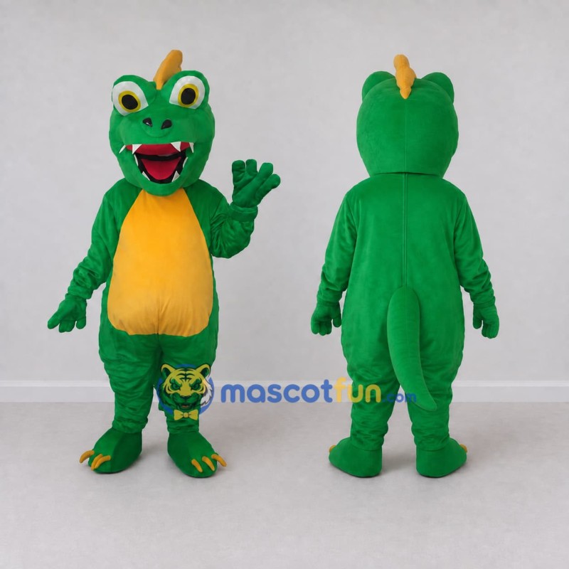 Custom Green and Yellow Dragon Character Mascot Costume Adult Full Body Suit for Theme Parties Custom Green and Yellow Dragon Character Mascot Costume Adult Full Body Suit for Theme Parties