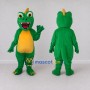 Custom Green and Yellow Dragon Character Mascot Costume Adult Full Body Suit for Theme Parties