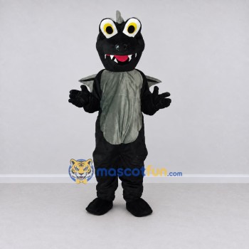 Custom Black and Gray Winged Dragon Mascot Costume Adult Full Body Suit for Theme Parties Custom Black and Gray Winged Dragon Mascot Costume Adult Full Body Suit for Theme Parties