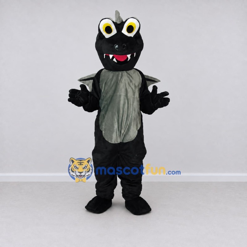 Custom Black and Gray Winged Dragon Mascot Costume Adult Full Body Suit for Theme Parties Custom Black and Gray Winged Dragon Mascot Costume Adult Full Body Suit for Theme Parties