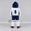 Custom White and Navy Blue Shark in Sportswear Mascot Costume Adult Full Body Suit for Sports Events Custom White and Navy Blue Shark in Sportswear Mascot Costume Adult Full Body Suit for Sports Events
