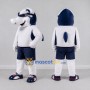 Custom White and Navy Blue Shark in Sportswear Mascot Costume Adult Full Body Suit for Sports Events