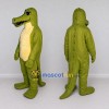 Custom Olive Green and Cream Crocodile Mascot Costume Adult Full Body Suit for Wildlife Events
