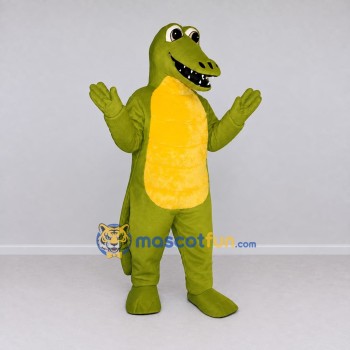 Custom Green and Yellow Crocodile Character Mascot Costume Adult Full Body Suit for Wildlife Events Custom Green and Yellow Crocodile Character Mascot Costume Adult Full Body Suit for Wildlife Events
