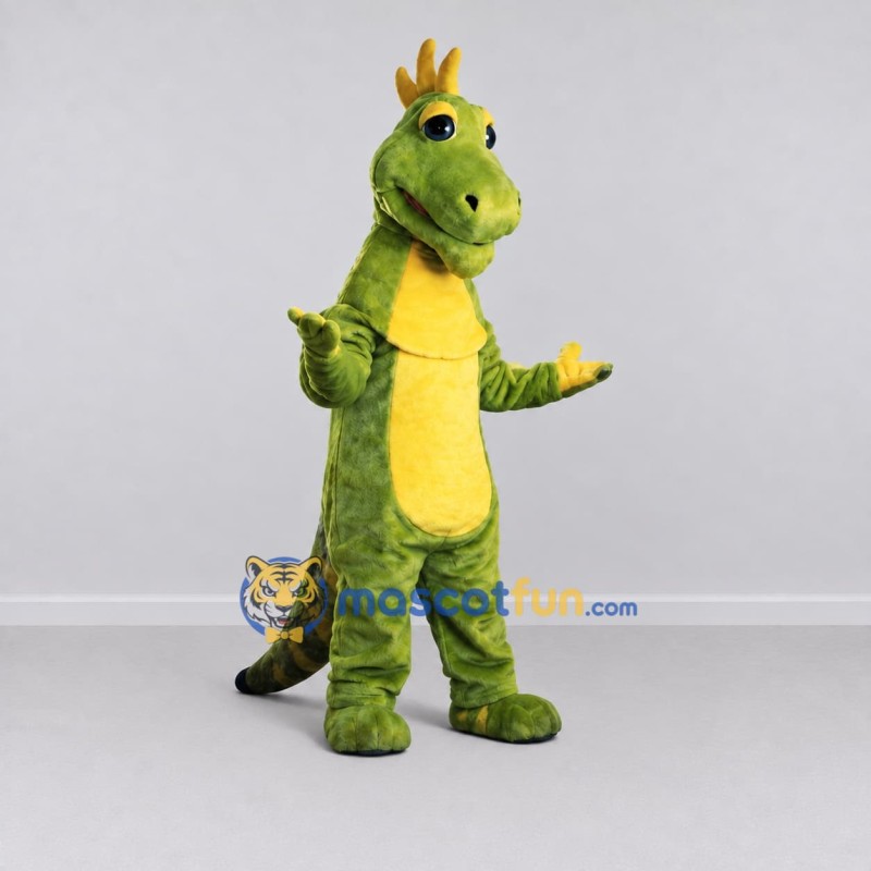 Custom Green and Yellow Dragon Character Mascot Costume Adult Full Body Suit for Theme Parties Custom Green and Yellow Dragon Character Mascot Costume Adult Full Body Suit for Theme Parties