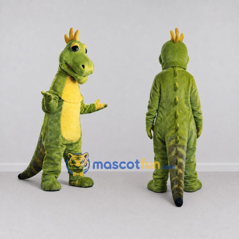 Custom Green and Yellow Dragon Character Mascot Costume Adult Full Body Suit for Theme Parties Custom Green and Yellow Dragon Character Mascot Costume Adult Full Body Suit for Theme Parties
