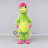 Custom Light Green and Pink Dragon Character Mascot Costume Adult Full Body Suit for Theme Parties Custom Light Green and Pink Dragon Character Mascot Costume Adult Full Body Suit for Theme Parties