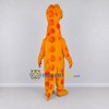 Custom Yellow and Orange Long-Neck Dinosaur with a Bow Tie Mascot Costume Adult Full Body Suit for Dinosaur Events Custom Yellow and Orange Long-Neck Dinosaur with a Bow Tie Mascot Costume Adult Full Body Suit for Dinosaur Events