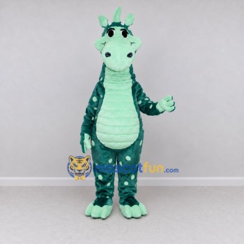 Custom Teal and Mint Green Dragon Character Mascot Costume Adult Full Body Suit for Theme Parties Custom Teal and Mint Green Dragon Character Mascot Costume Adult Full Body Suit for Theme Parties