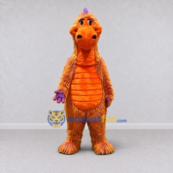 Custom Orange and Purple Dragon Character Mascot Costume Adult Full Body Suit for Theme Parties Custom Orange and Purple Dragon Character Mascot Costume Adult Full Body Suit for Theme Parties