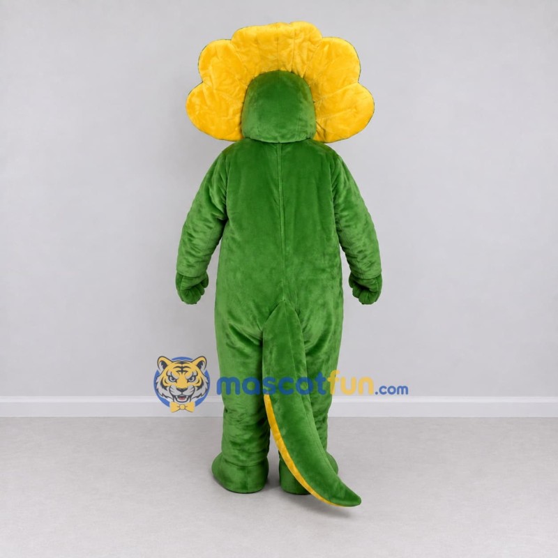 Custom Green and Yellow Frilled Dinosaur Character Mascot Costume Adult Full Body Suit for Dinosaur Events Custom Green and Yellow Frilled Dinosaur Character Mascot Costume Adult Full Body Suit for Dinosaur Events