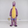 Custom Purple and Yellow Long-Neck Dinosaur Mascot Costume Adult Full Body Suit for Dinosaur Events