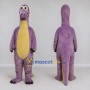 Custom Purple and Yellow Long-Neck Dinosaur Mascot Costume Adult Full Body Suit for Dinosaur Events