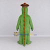 Custom Green and Orange Dinosaur Character with a Hat and Bow Tie Mascot Costume Adult Full Body Suit for Dinosaur Events Custom Green and Orange Dinosaur Character with a Hat and Bow Tie Mascot Costume Adult Full Body Suit for Dinosaur Events
