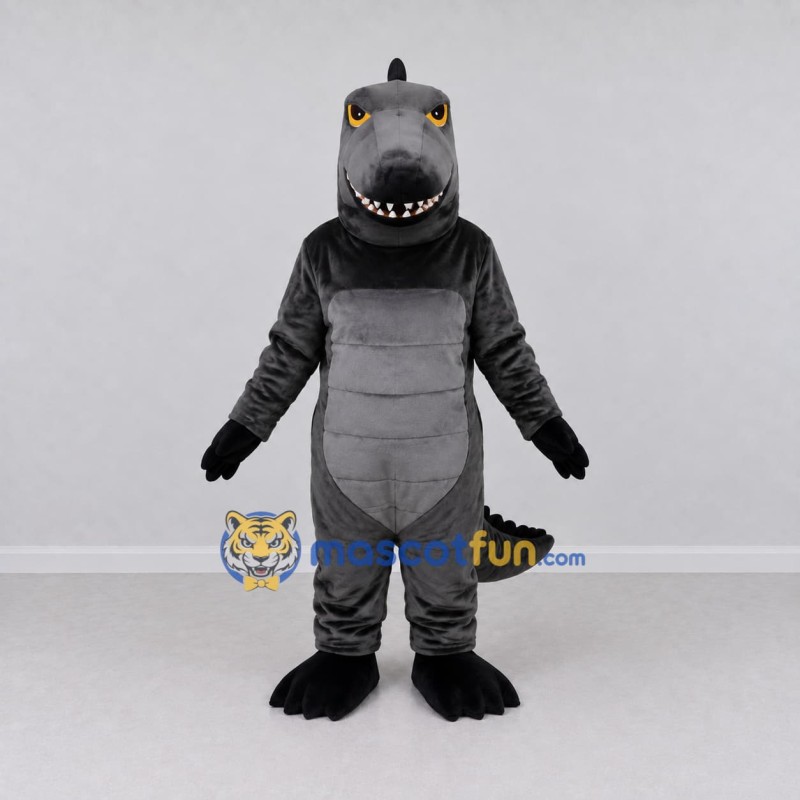 Custom Black and Gray Dinosaur Character Mascot Costume Adult Full Body Suit for Dinosaur Events Custom Black and Gray Dinosaur Character Mascot Costume Adult Full Body Suit for Dinosaur Events