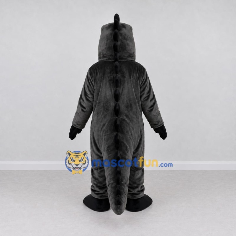 Custom Black and Gray Dinosaur Character Mascot Costume Adult Full Body Suit for Dinosaur Events Custom Black and Gray Dinosaur Character Mascot Costume Adult Full Body Suit for Dinosaur Events