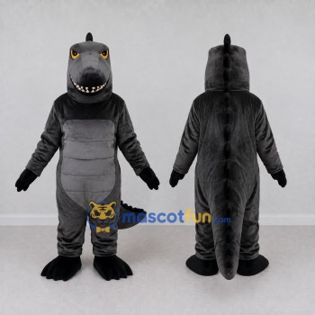 Custom Black and Gray Dinosaur Character Mascot Costume Adult Full Body Suit for Dinosaur Events