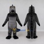 Custom Black and Gray Dinosaur Character Mascot Costume Adult Full Body Suit for Dinosaur Events