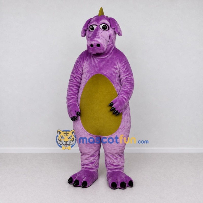 Custom Purple and Yellow Dragon Character Mascot Costume Adult Full Body Suit for Theme Parties Custom Purple and Yellow Dragon Character Mascot Costume Adult Full Body Suit for Theme Parties