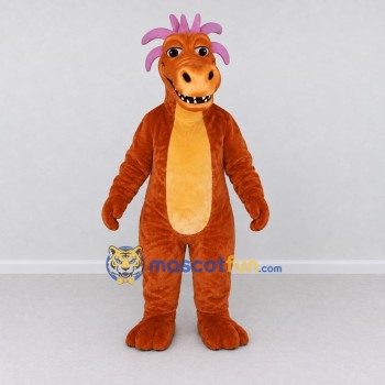 Custom Orange and Pink Dragon Character Mascot Costume Adult Full Body Suit for Theme Parties Custom Orange and Pink Dragon Character Mascot Costume Adult Full Body Suit for Theme Parties