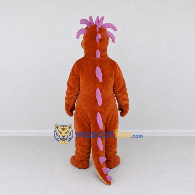 Custom Orange and Pink Dragon Character Mascot Costume Adult Full Body Suit for Theme Parties Custom Orange and Pink Dragon Character Mascot Costume Adult Full Body Suit for Theme Parties