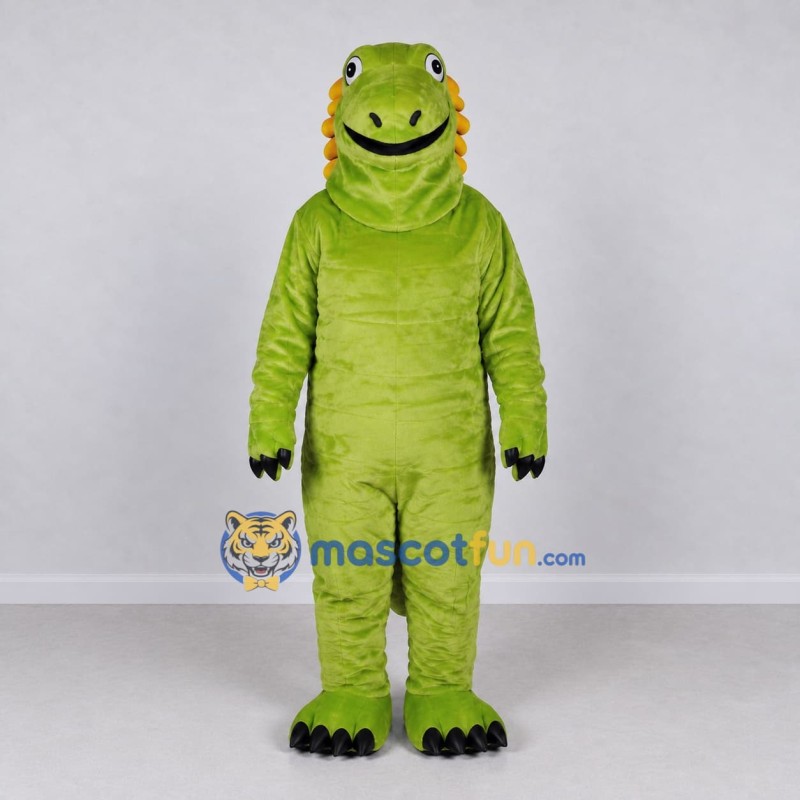 Custom Green and Yellow Dinosaur Character Mascot Costume Adult Full Body Suit for Dinosaur Events Custom Green and Yellow Dinosaur Character Mascot Costume Adult Full Body Suit for Dinosaur Events