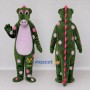 Custom Green and Pink Dragon Character Mascot Costume Adult Full Body Suit for Theme Parties