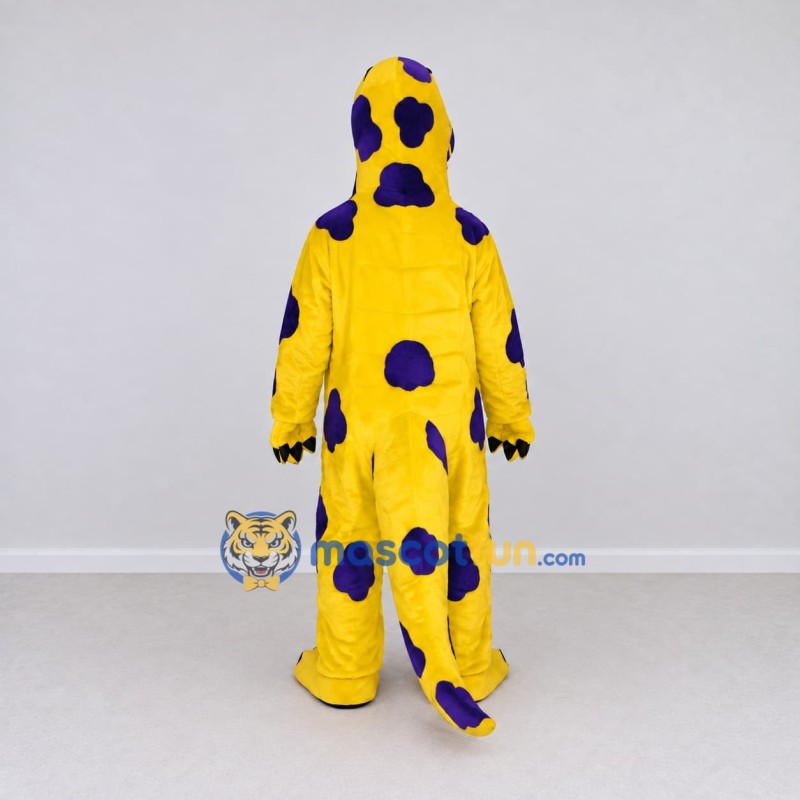 Custom Yellow and Purple Dinosaur Character Mascot Costume Adult Full Body Suit for Dinosaur Events Custom Yellow and Purple Dinosaur Character Mascot Costume Adult Full Body Suit for Dinosaur Events