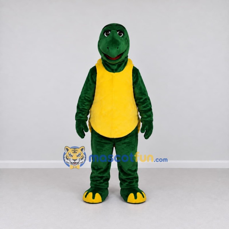 Custom Green and Yellow Turtle Mascot Costume Adult Full Body Suit for Wildlife Events