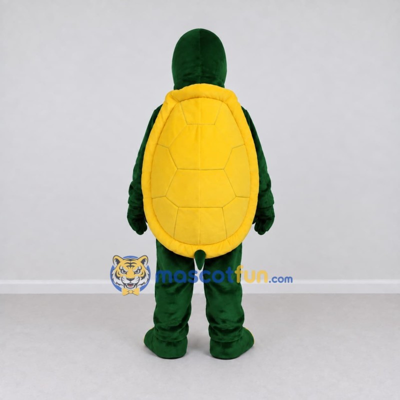 Custom Green and Yellow Turtle Mascot Costume Adult Full Body Suit for Wildlife Events