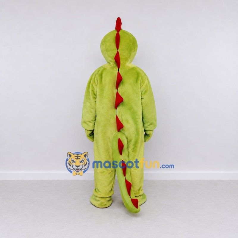 Custom Light Green and Red Dinosaur Character Mascot Costume Adult Full Body Suit for Dinosaur Events Custom Light Green and Red Dinosaur Character Mascot Costume Adult Full Body Suit for Dinosaur Events