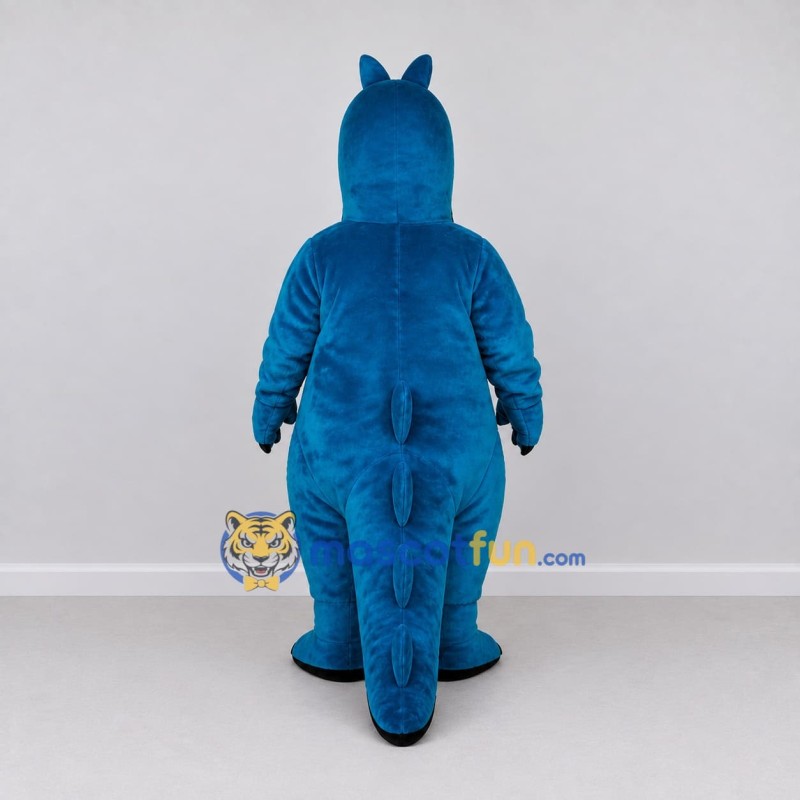Custom Blue and Black Dragon Character Mascot Costume Adult Full Body Suit for Theme Parties Custom Blue and Black Dragon Character Mascot Costume Adult Full Body Suit for Theme Parties